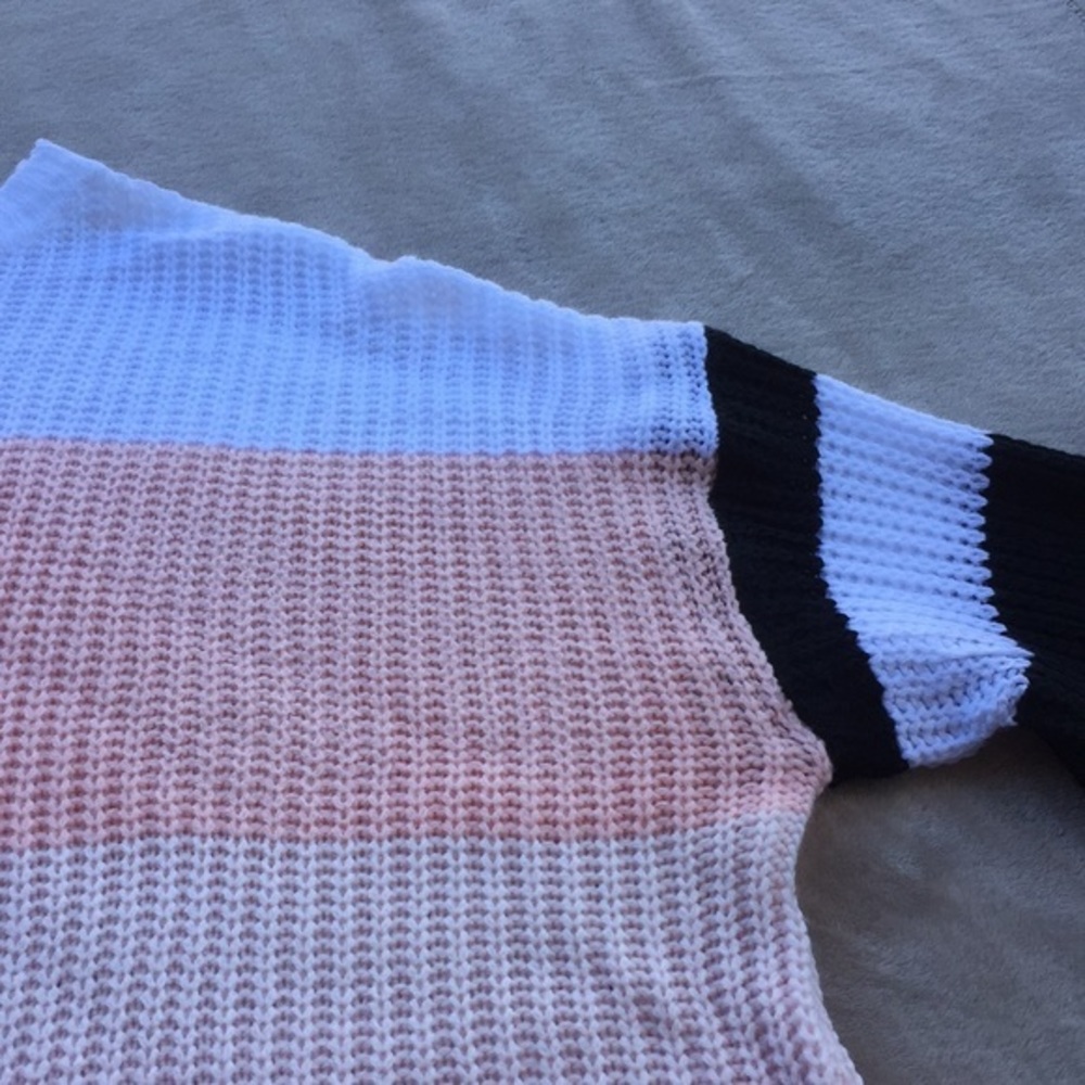 Colorblock Acrylic Sweater, Size Small - Picture 8 of 13